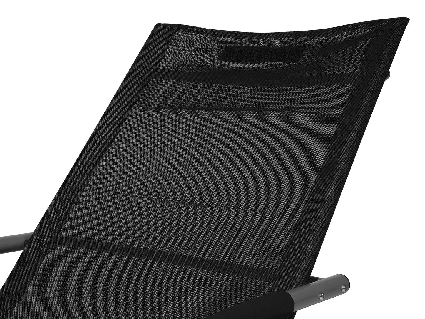 Steel Rocking Sun Lounger Black CARANO