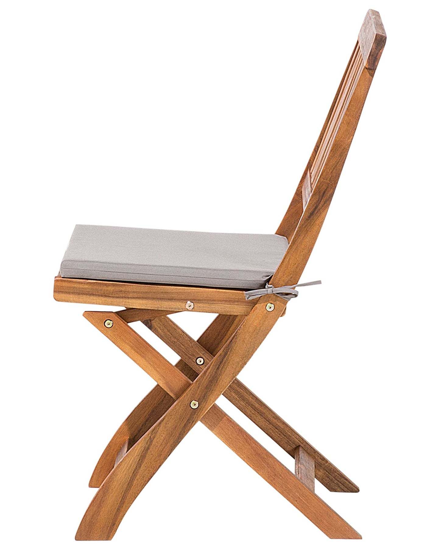 Set of 2 Garden Chairs with Cushions CENTO Acacia Wood Brown