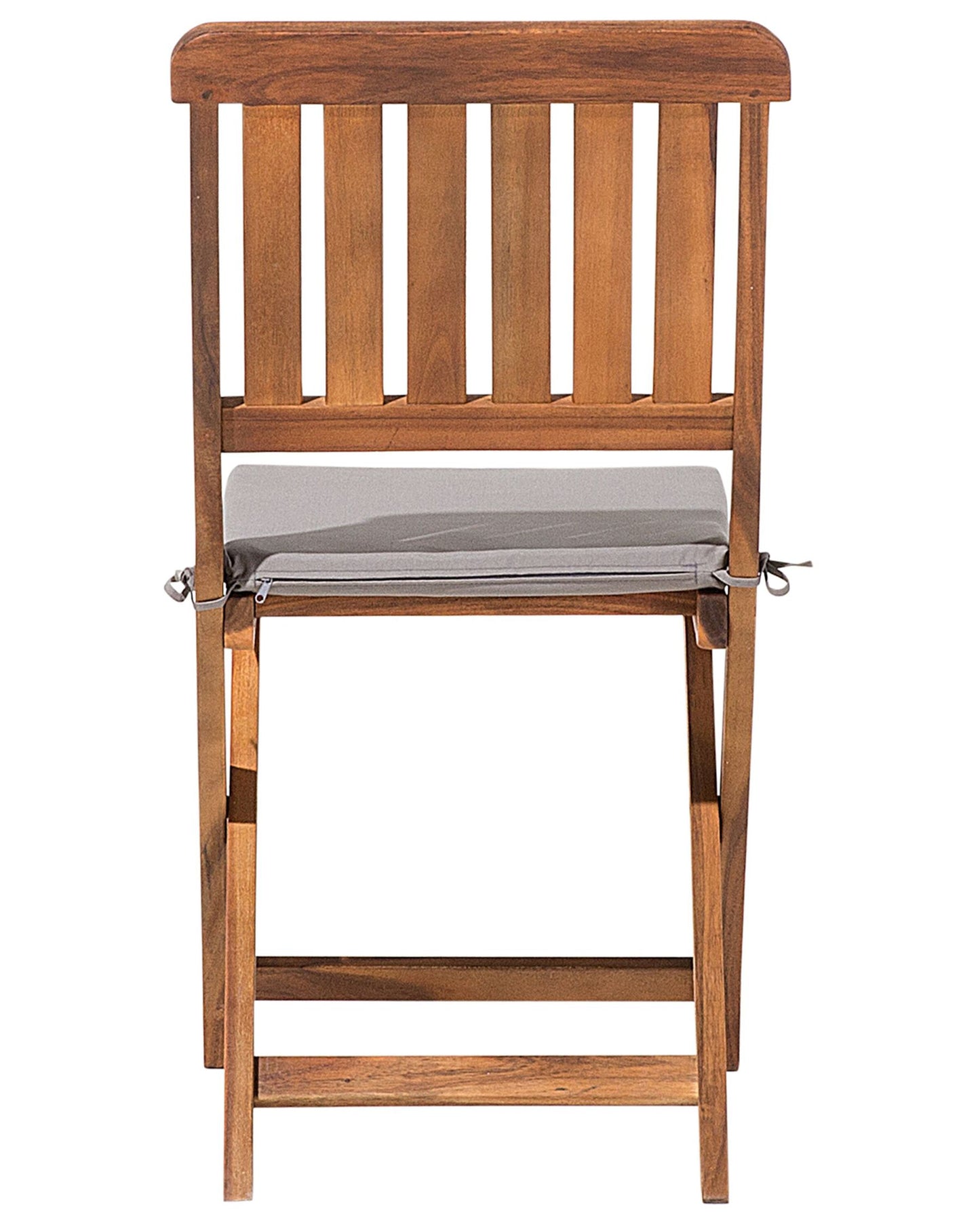 Set of 2 Garden Chairs with Cushions CENTO Acacia Wood Brown