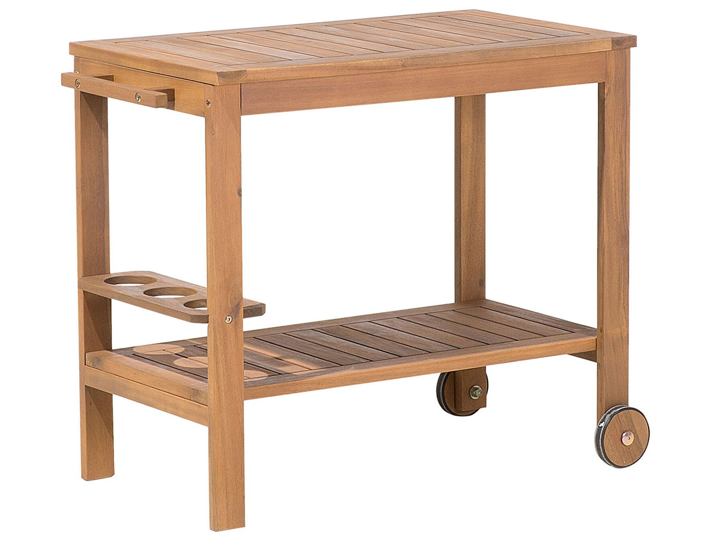 Garden Dining Set with Trolley 6 Seater SASSARI Acacia Wood Brown
