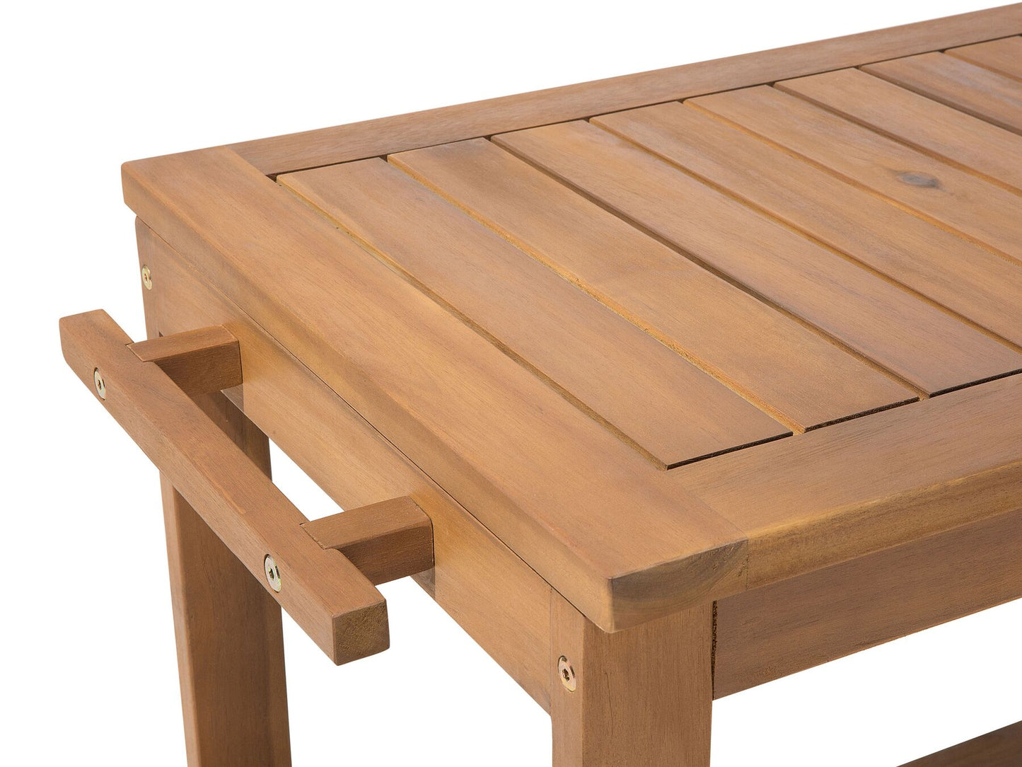 Garden Dining Set with Trolley 6 Seater SASSARI Acacia Wood Brown