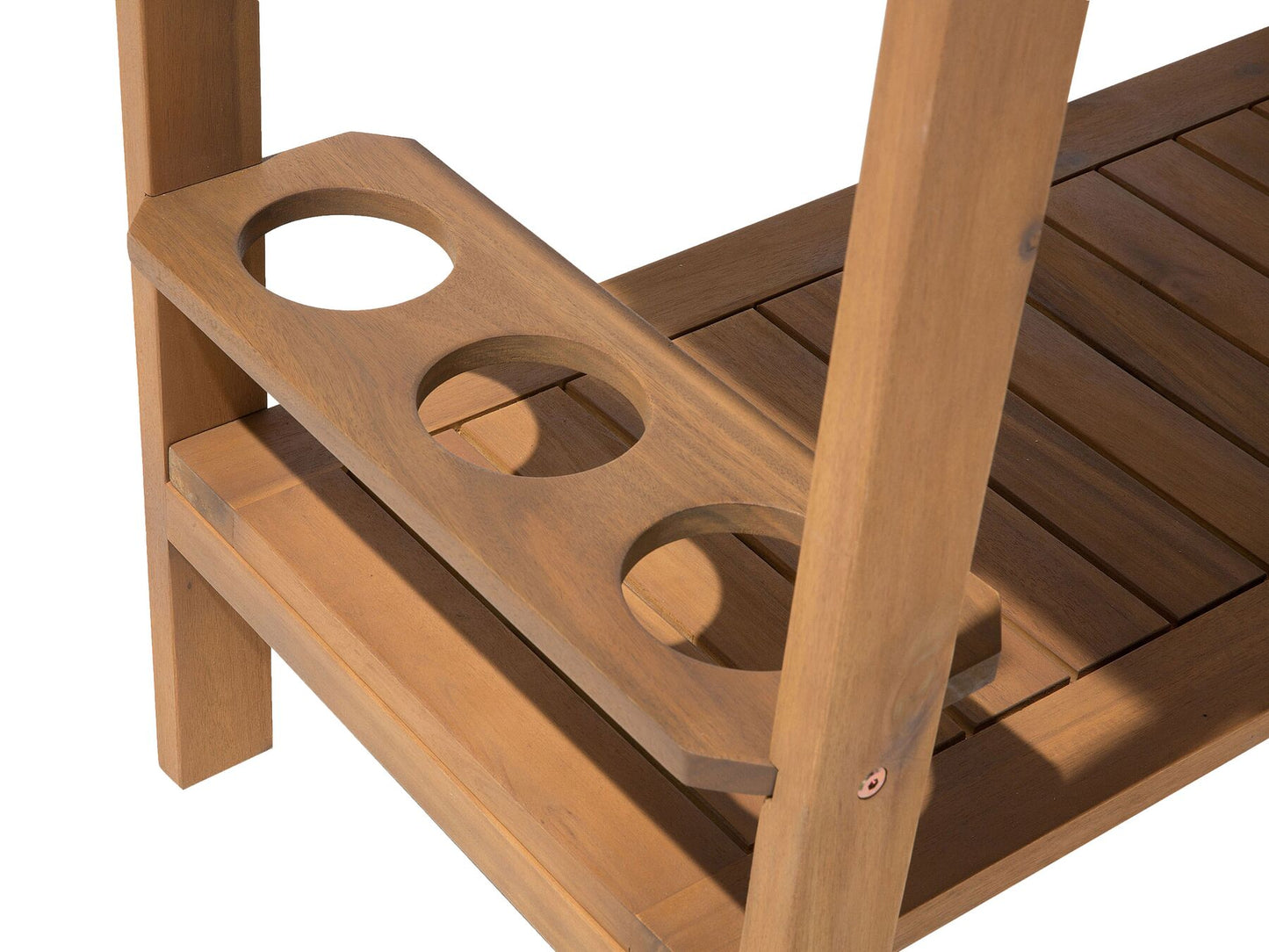 Garden Dining Set with Trolley 6 Seater SASSARI Acacia Wood Brown