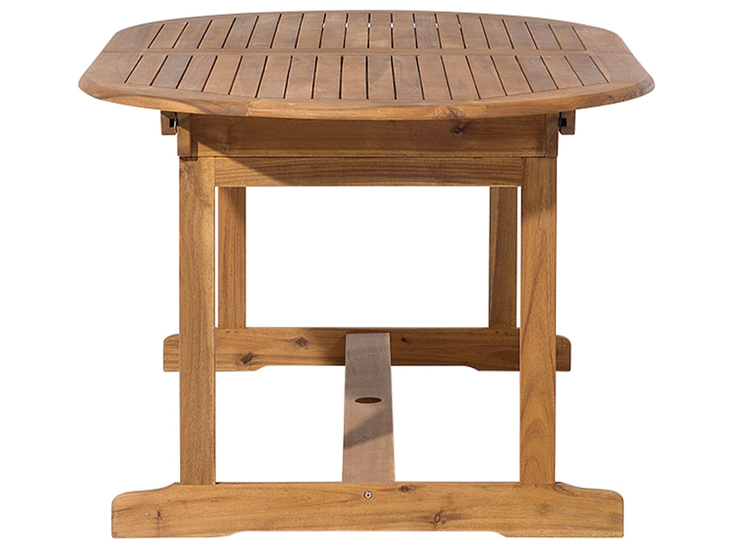 Garden Dining Set 8 Seater MAUI with Parasol Acacia Wood Taupe