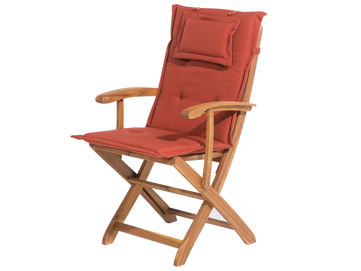 Garden Dining Set 8 Seater MAUI with Cushions Acacia Wood Dark Red