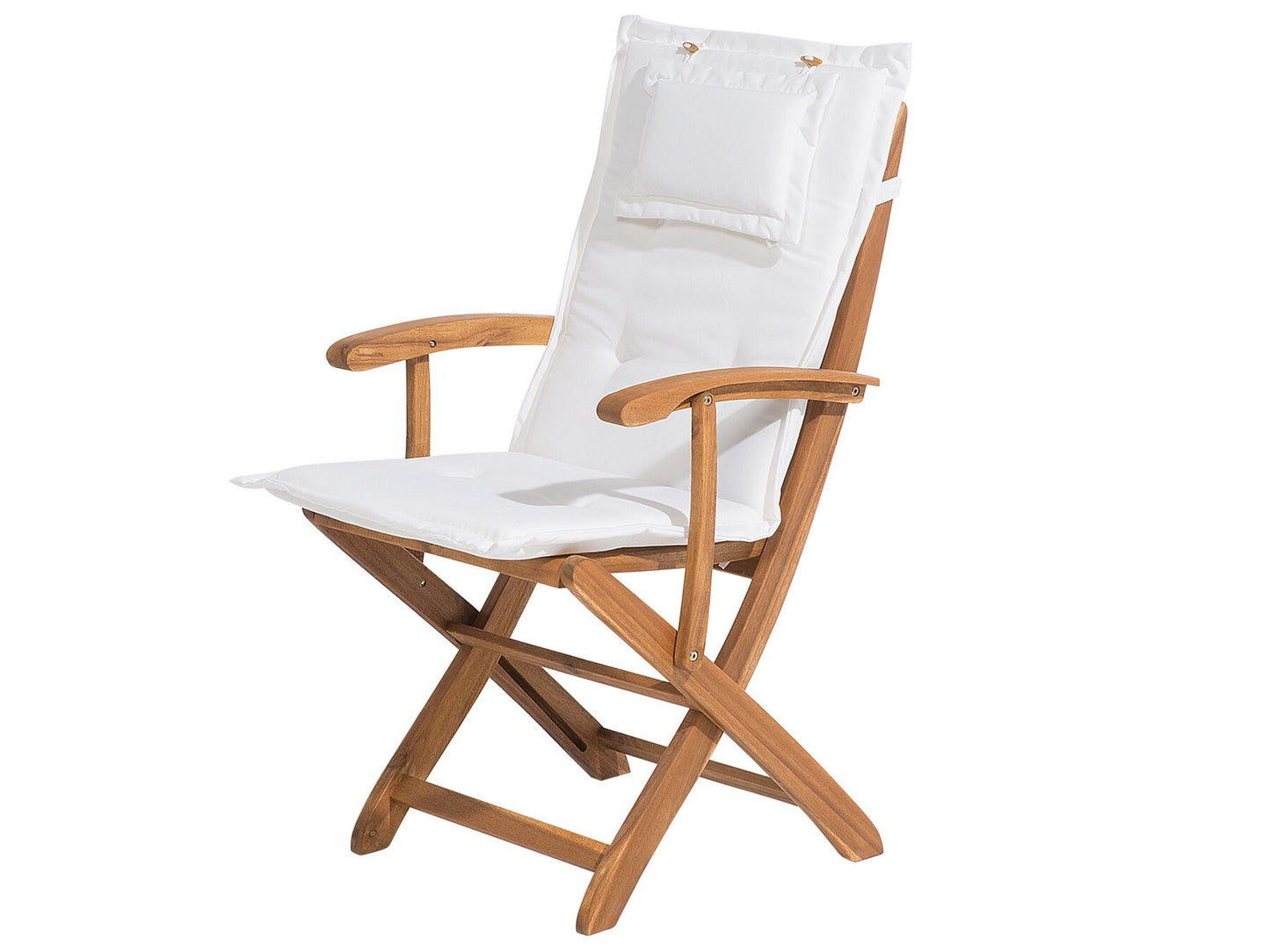 Garden Dining Set 8 Seater MAUI with Cushions Acacia Wood Off-White