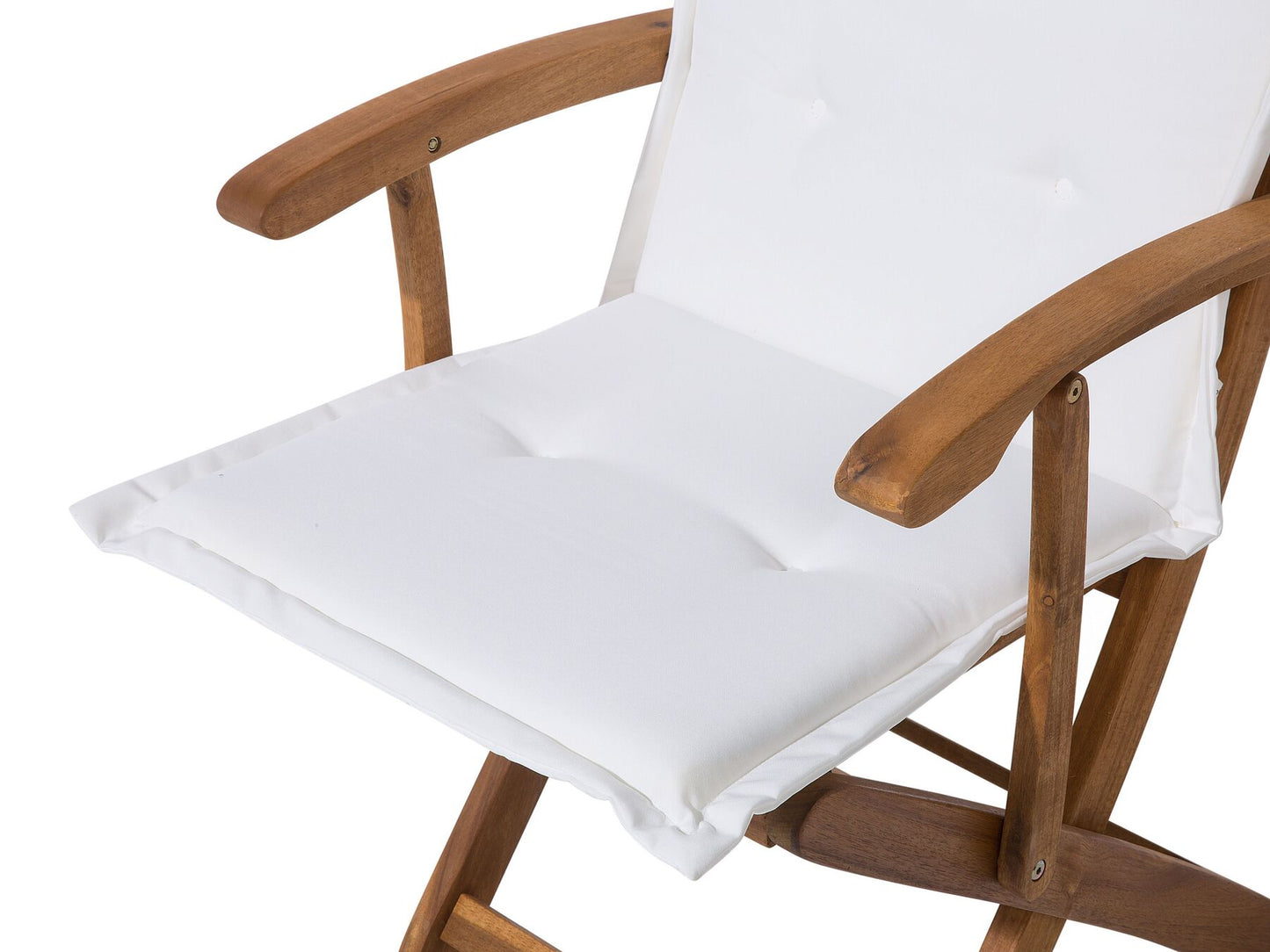 Garden Dining Set 8 Seater MAUI with Cushions Acacia Wood Off-White