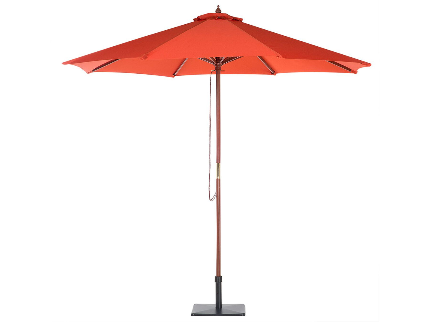 Garden Dining Set 8 Seater MAUI with Parasol Acacia Wood Dark Red