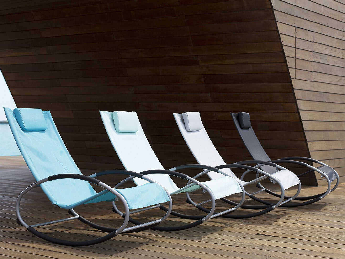 Rocking Sun Lounger Grey CAMPO