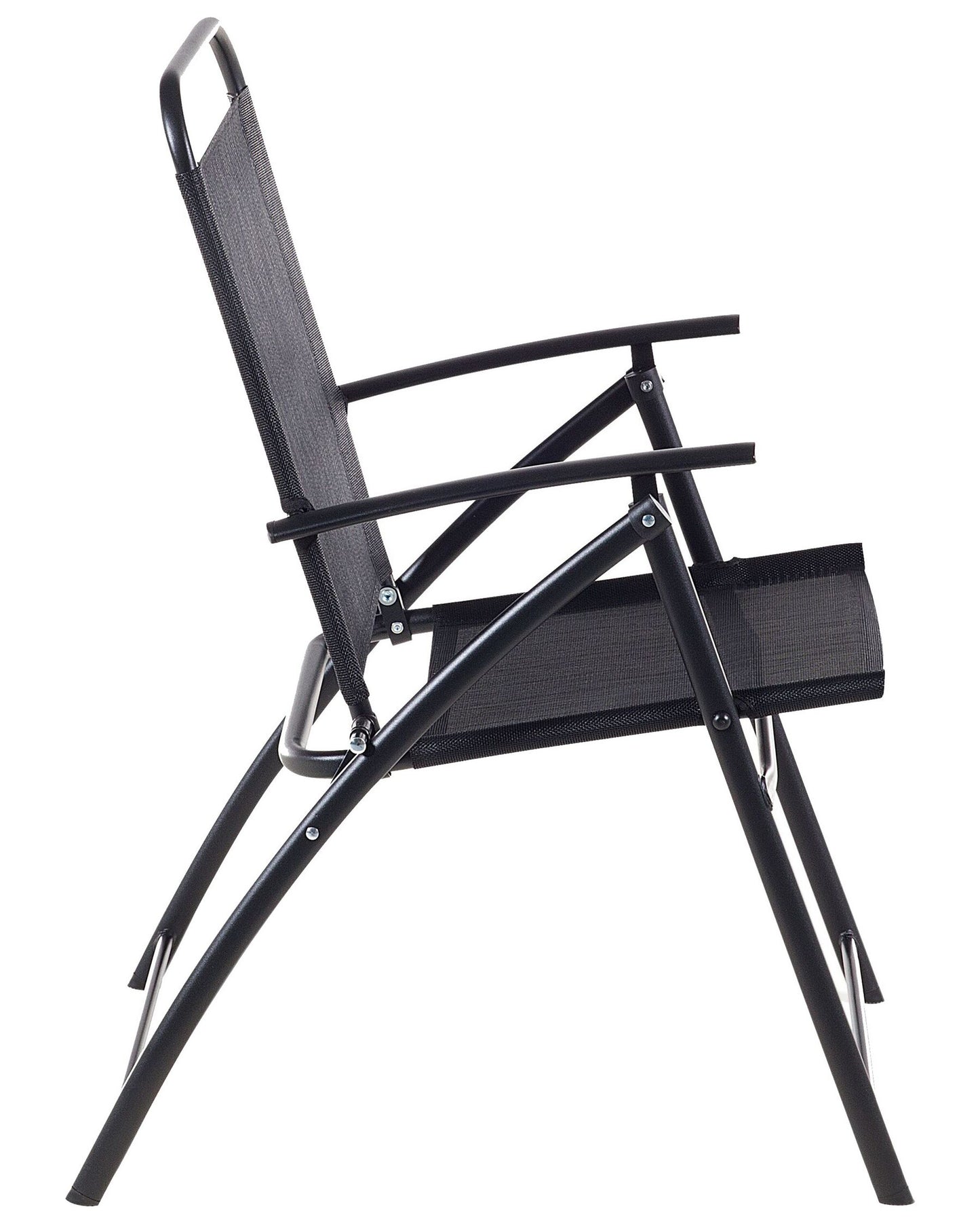 Set of 4 Garden Chairs LIVO Metal Black