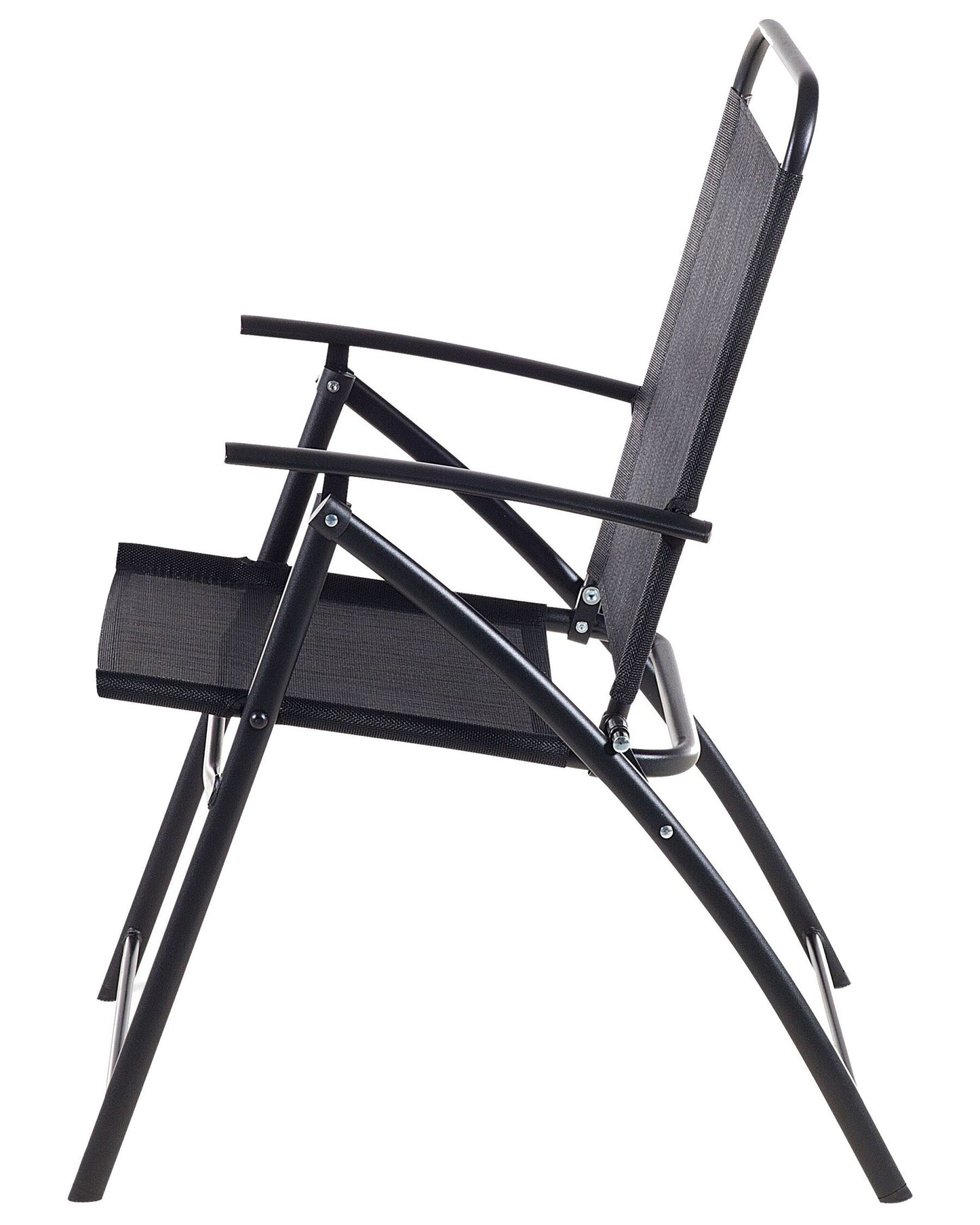 Set of 4 Garden Chairs LIVO Metal Black