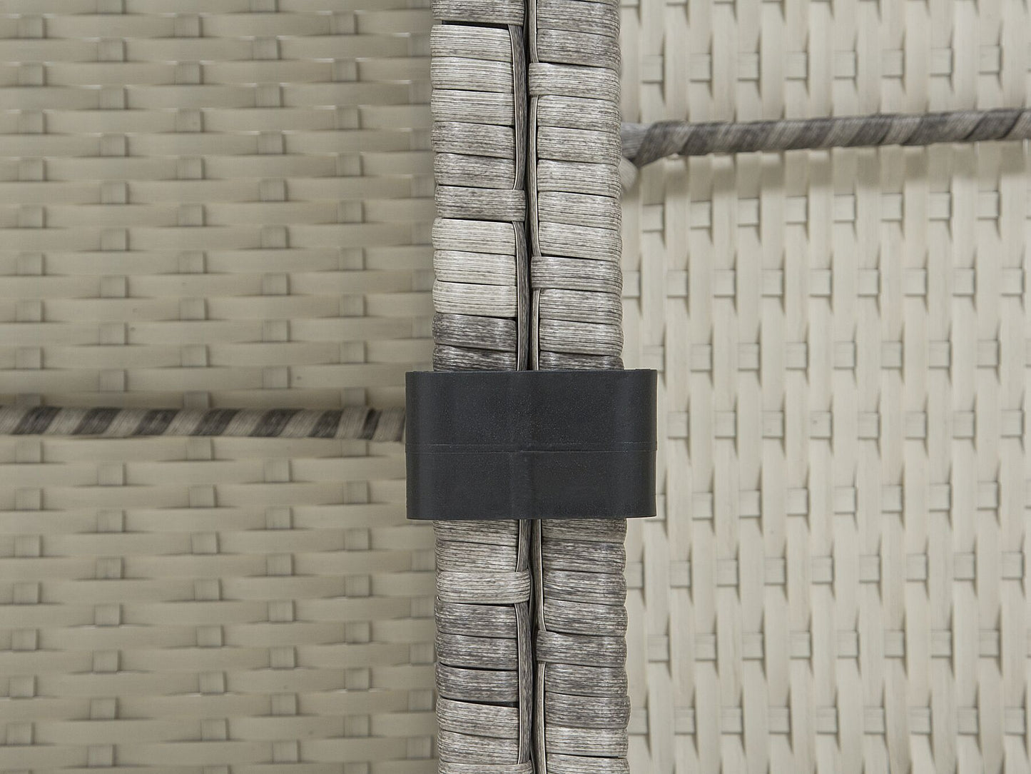 Garden Corner Sofa with Table 4 Seater AVOLA Left Hand PE Rattan Grey