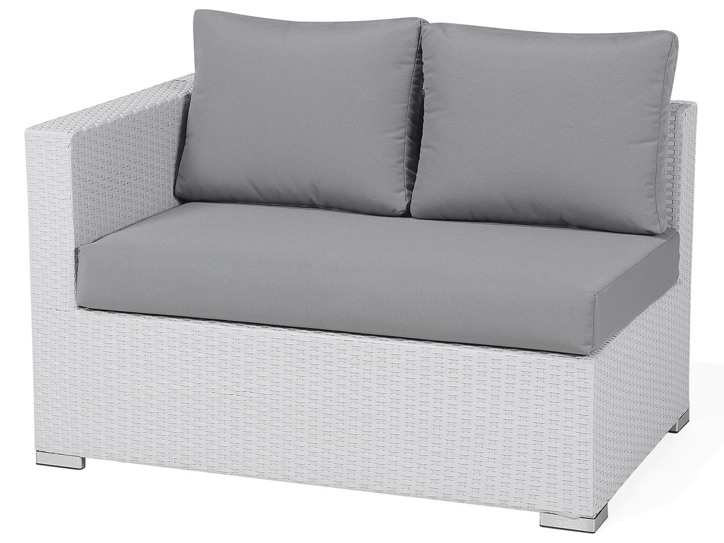 Garden Lounge Set with Table 8 Seater XXL Right Hand Modular PE Rattan White