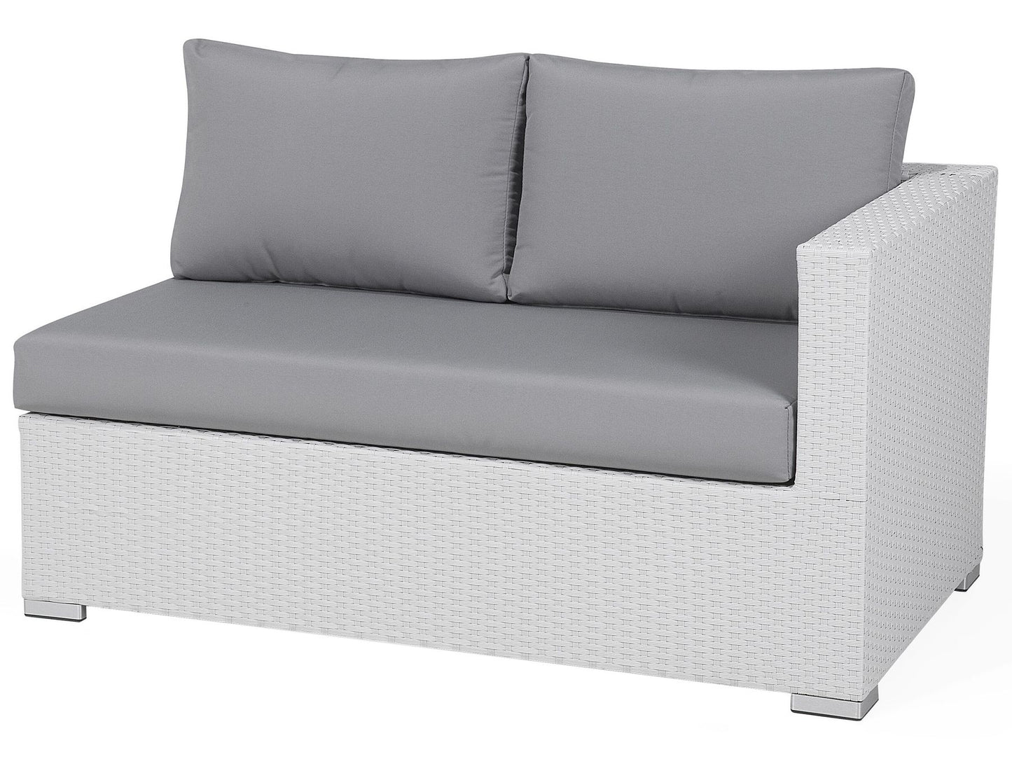 Garden Lounge Set with Table 8 Seater XXL Right Hand Modular PE Rattan White