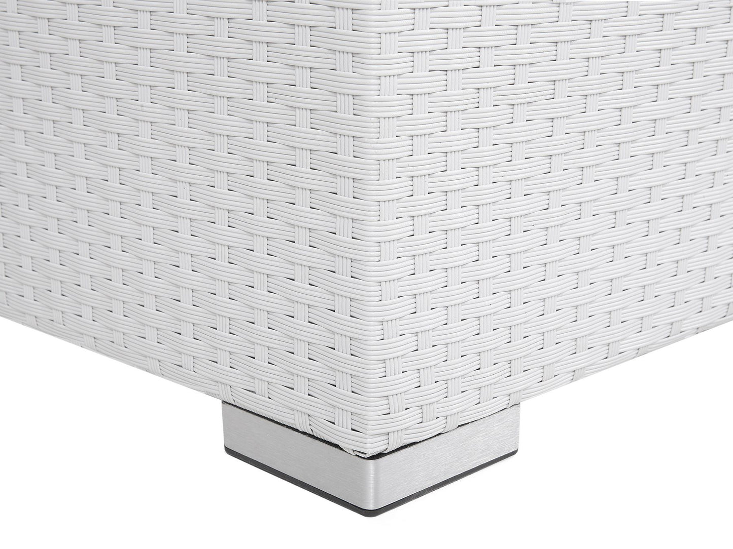 Garden Lounge Set with Table 8 Seater XXL Right Hand Modular PE Rattan White