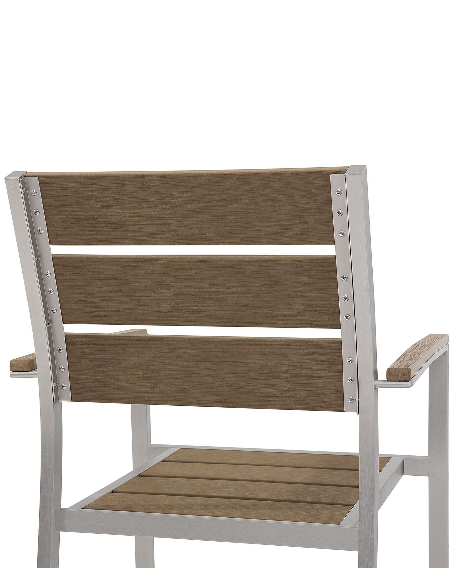 Set of 6 Garden Chairs VERNIO Brown