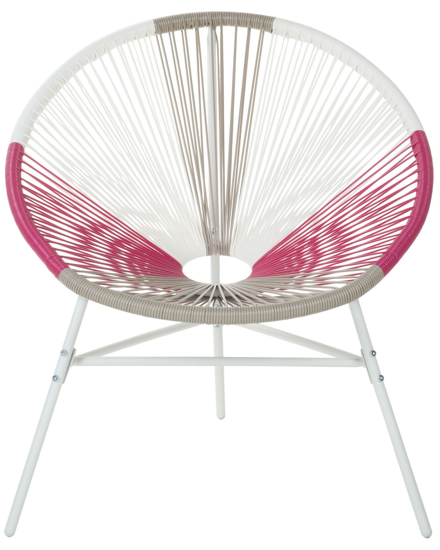 Set of 2 Garden Chairs ACAPULCO PE Rattan Fuchsia Pink