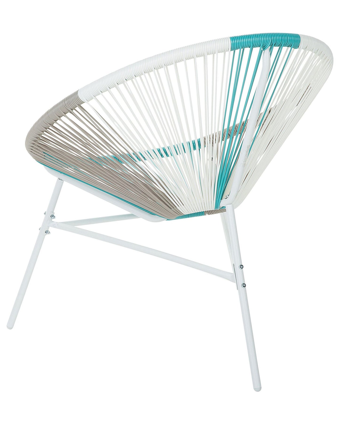 Set of 2 Garden Chairs ACAPULCO PE Rattan White