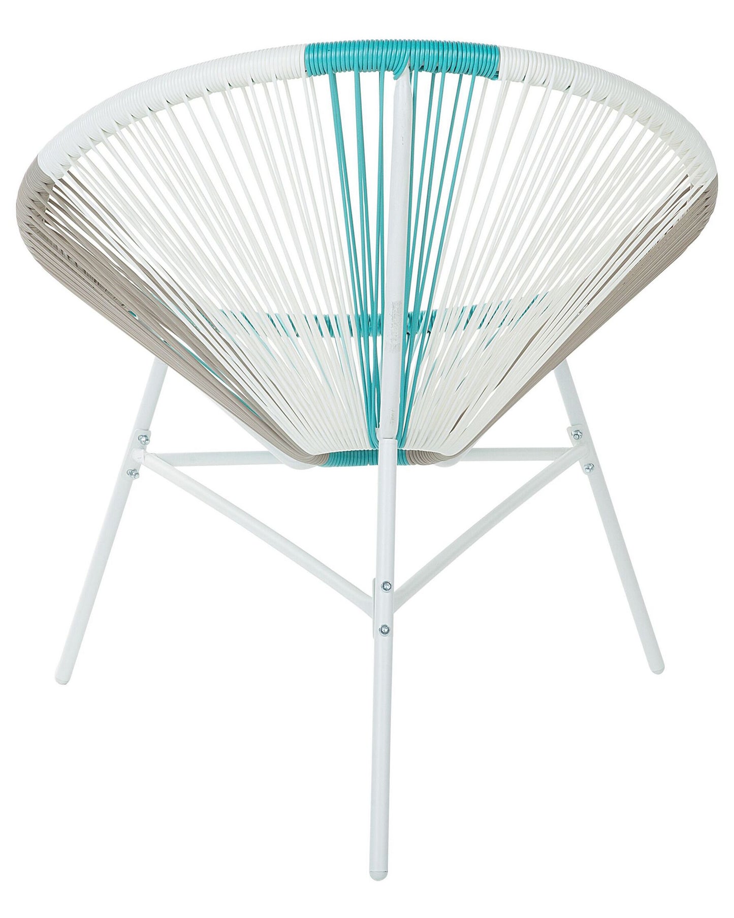 Set of 2 Garden Chairs ACAPULCO PE Rattan White