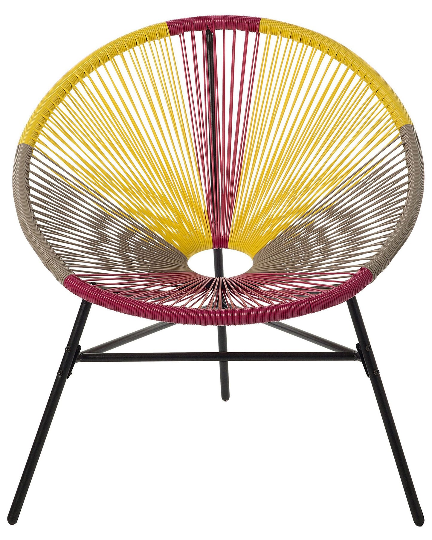 Set of 2 Garden Chairs ACAPULCO PE Rattan Yellow