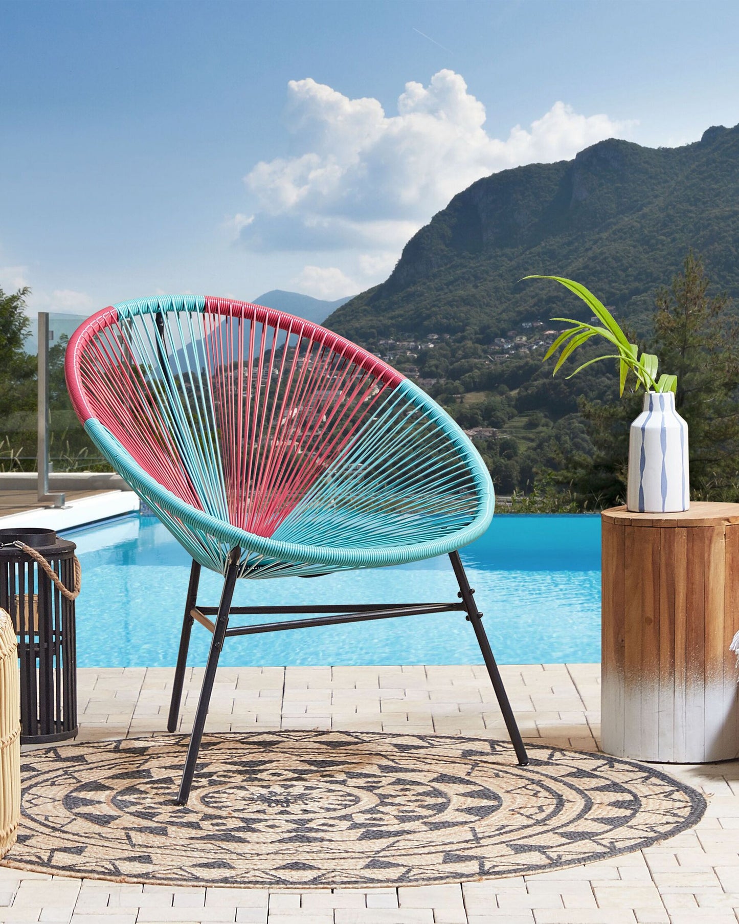 Garden Chair ACAPULCO PE Rattan Turquoise