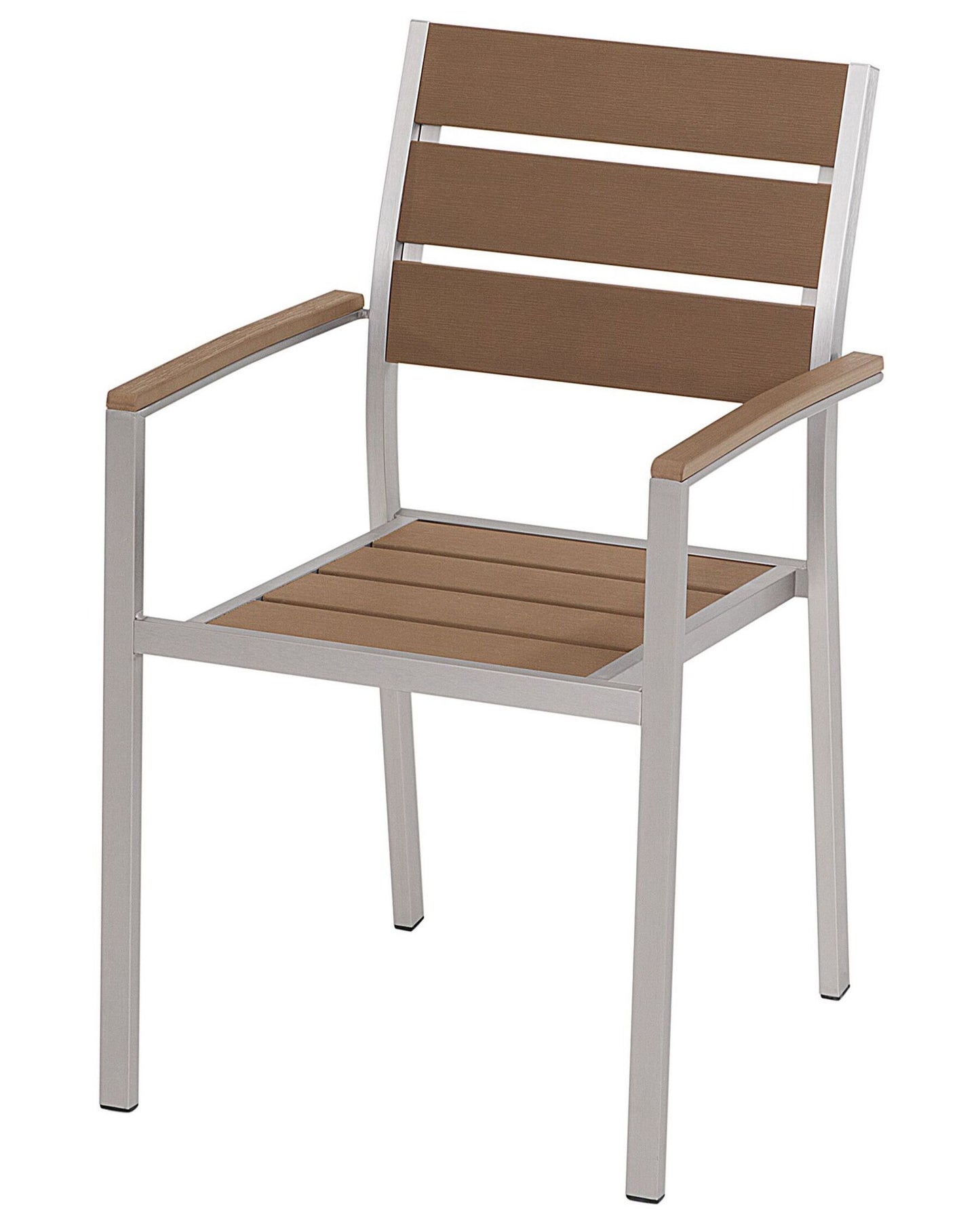 Set of 6 Garden Chairs VERNIO Brown