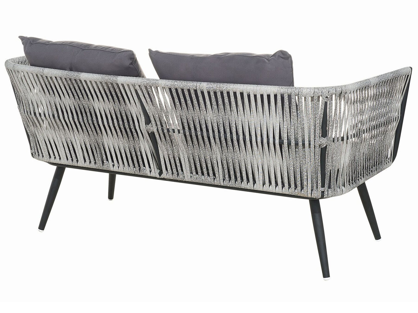 Garden Lounge Set with Table 4 Seater RAGUSA PE Rattan Grey