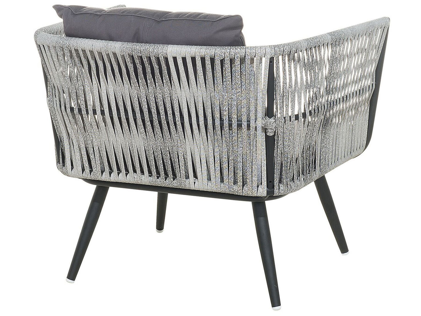 Garden Lounge Set with Table 4 Seater RAGUSA PE Rattan Grey