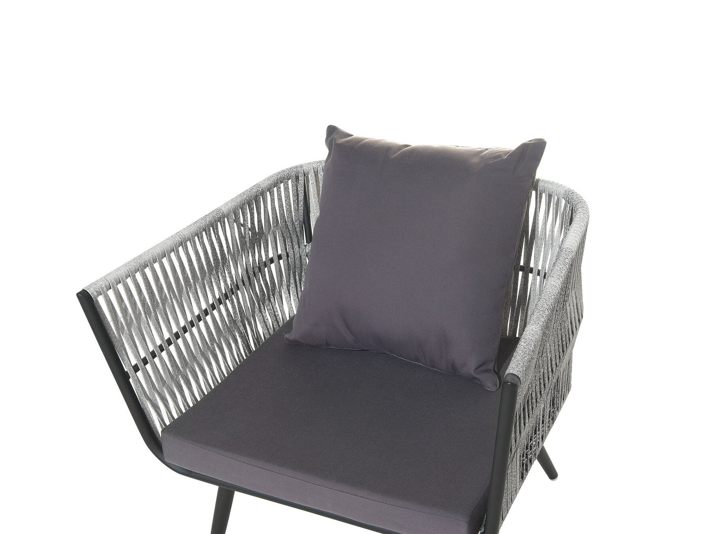 Garden Lounge Set with Table 4 Seater RAGUSA PE Rattan Grey