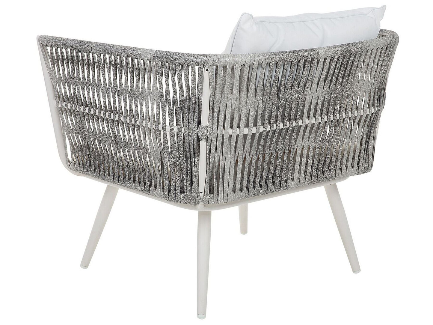Garden Lounge Set with Table 4 Seater RAGUSA PE Rattan Off-White