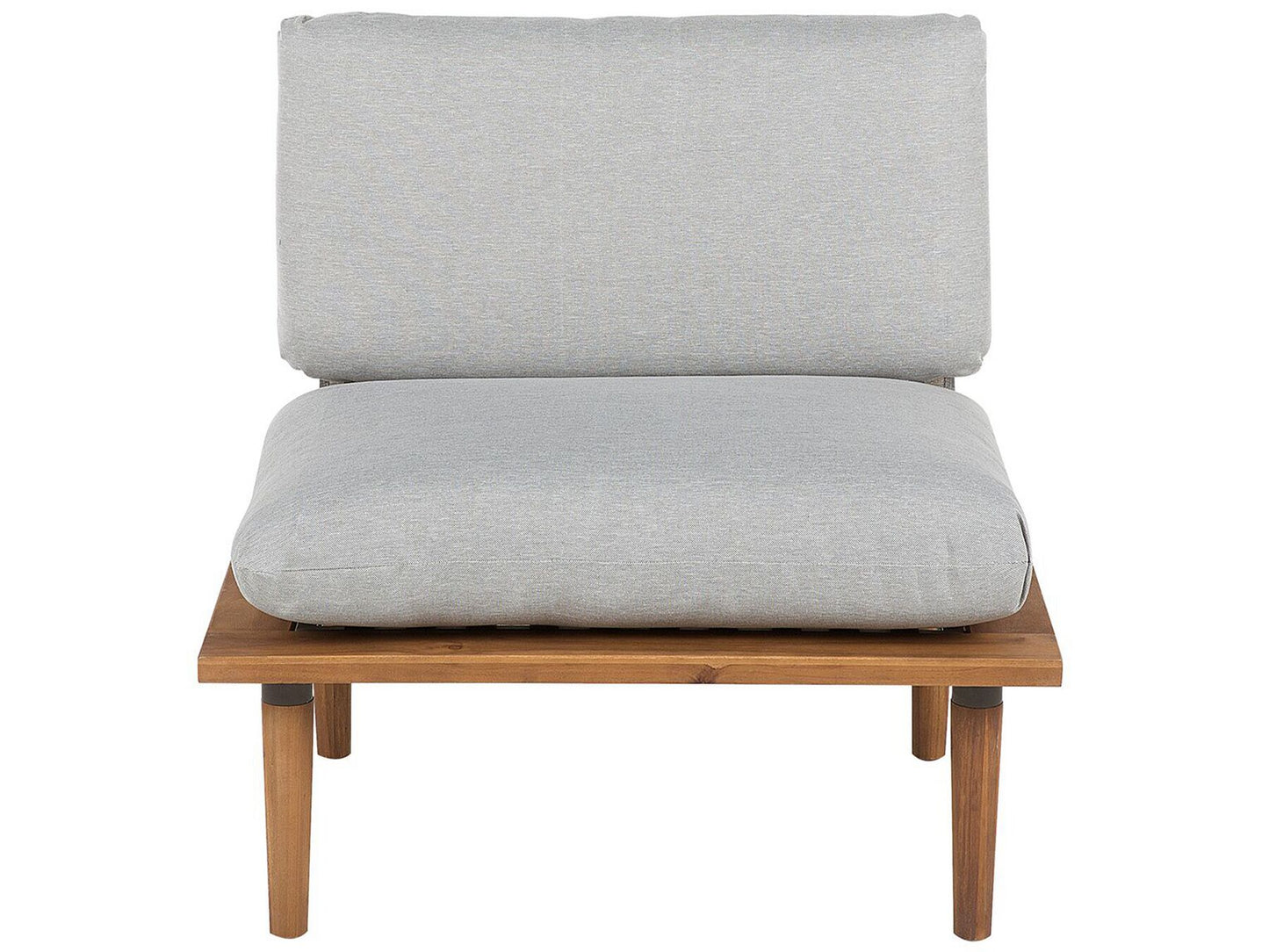 Garden Lounge Set with Table 4 Seater FRASCATI Modular Certified Acacia Wood Light Grey