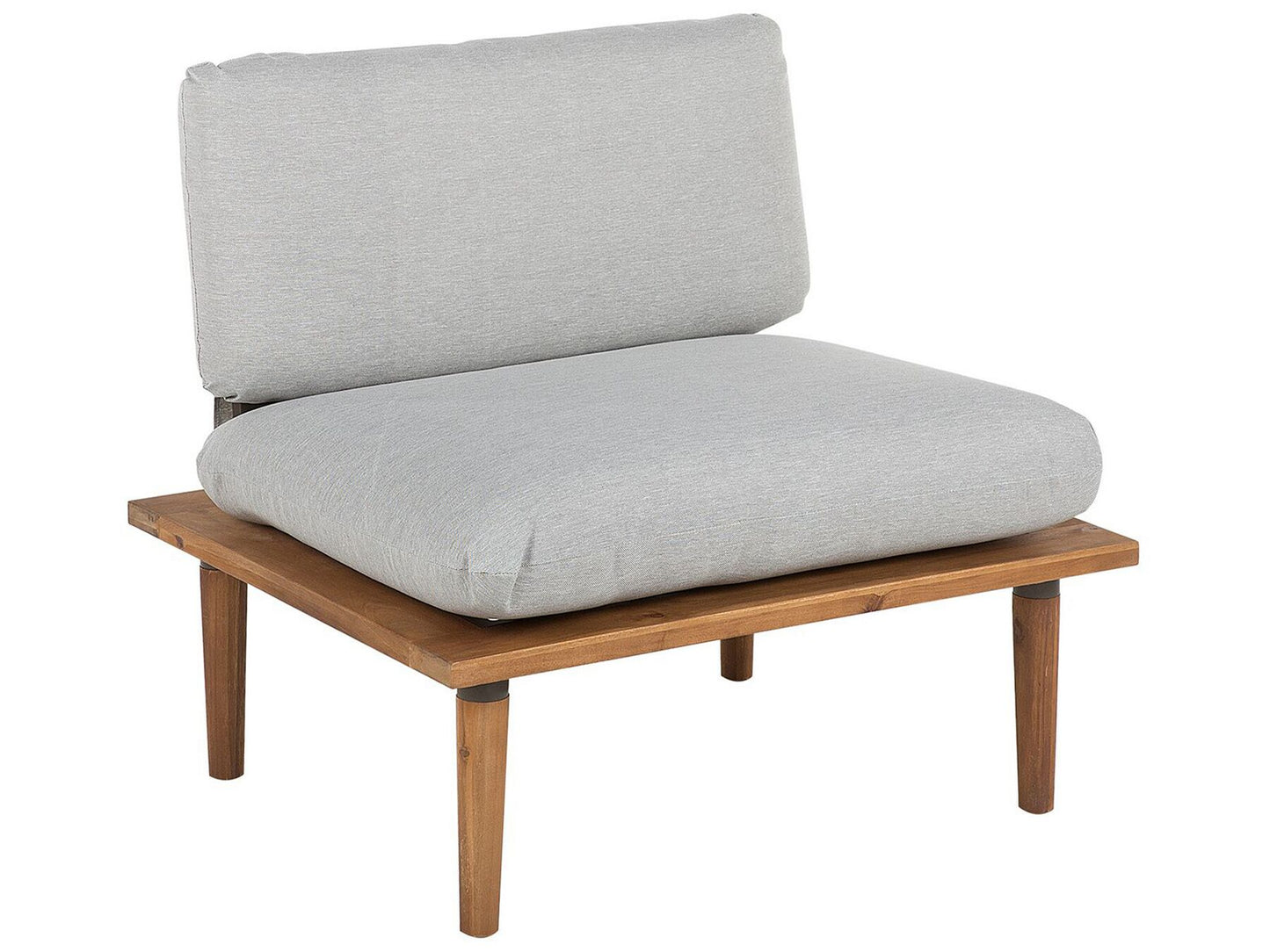 Garden Lounge Set with Table 4 Seater FRASCATI Modular Certified Acacia Wood Light Grey