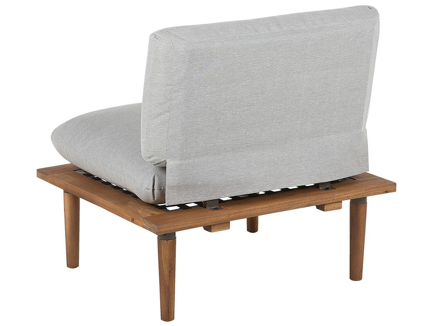 Garden Lounge Set with Table 4 Seater FRASCATI Modular Certified Acacia Wood Light Grey