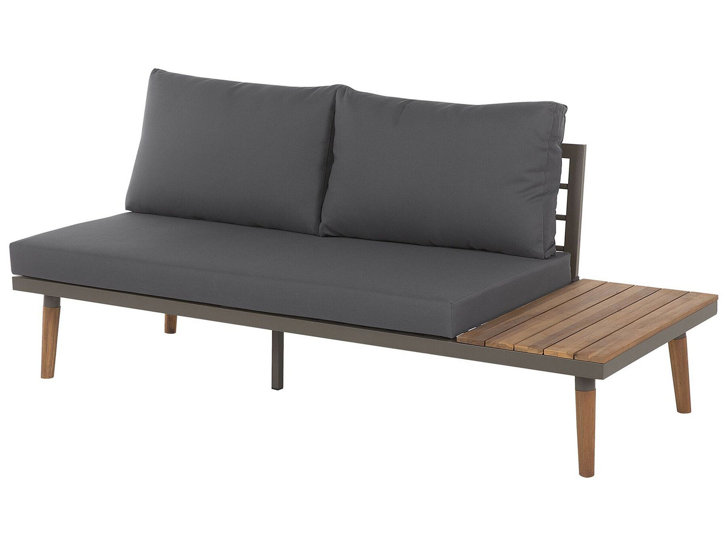 Garden Corner Sofa with Table 5 Seater CORATO Acacia Wood Grey