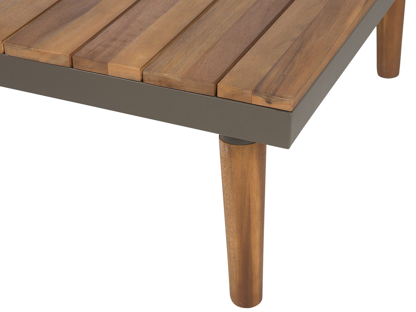 Garden Corner Sofa with Table 5 Seater CORATO Acacia Wood Grey