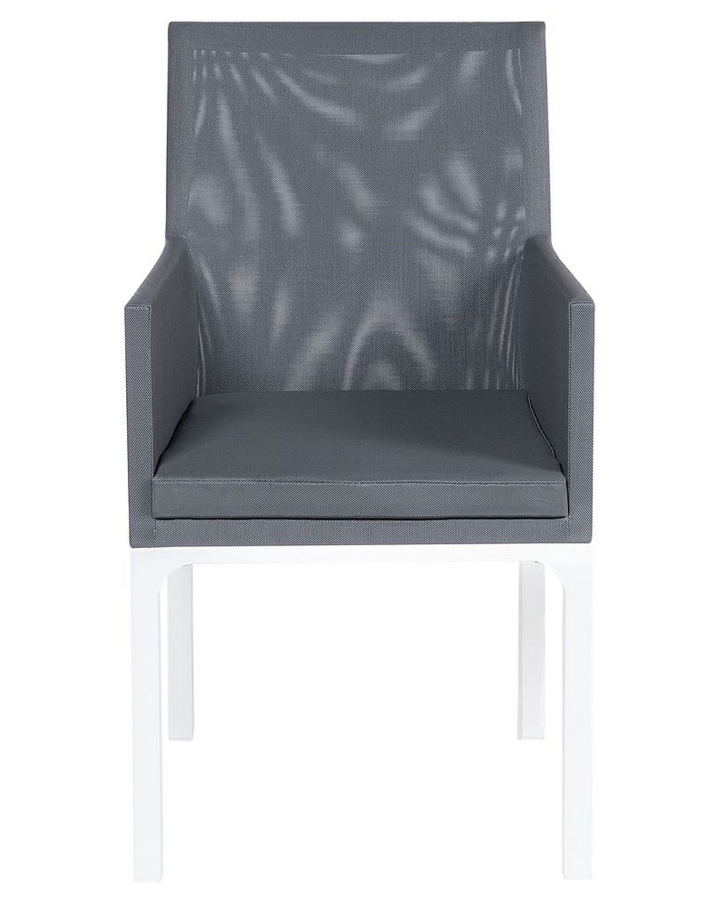 Set of 2 Garden Chairs with Cushions BACOLI Fabric Dark Grey