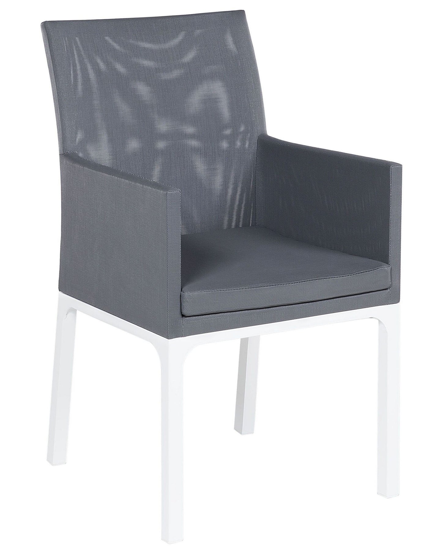 Set of 2 Garden Chairs with Cushions BACOLI Fabric Dark Grey