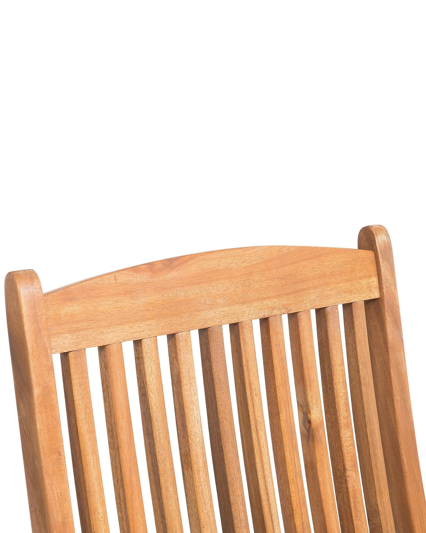 Set of 2 Garden Chairs with Cushions MAUI Acacia Wood Off-White