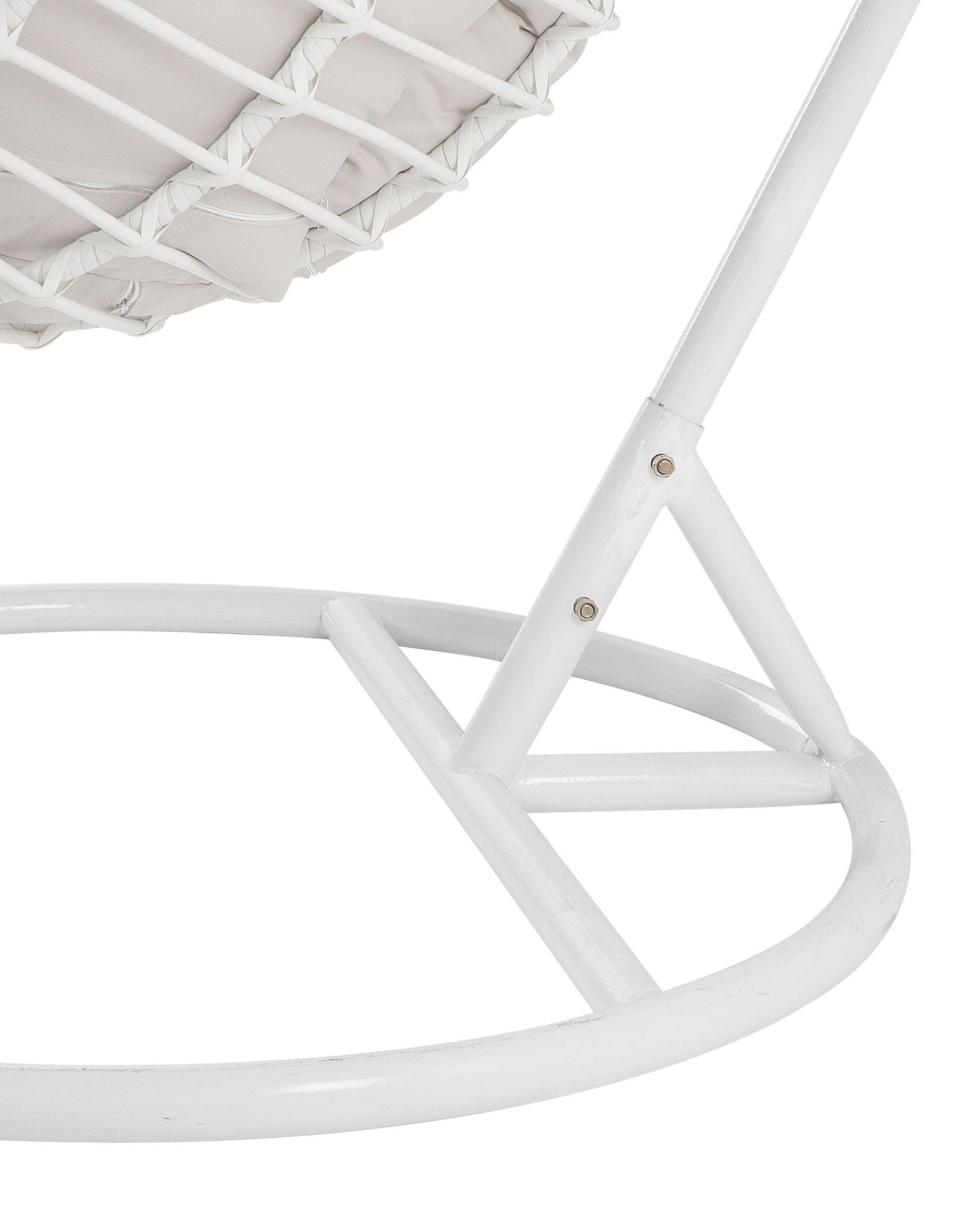 Hanging Chair with Stand FANO PE Rattan White