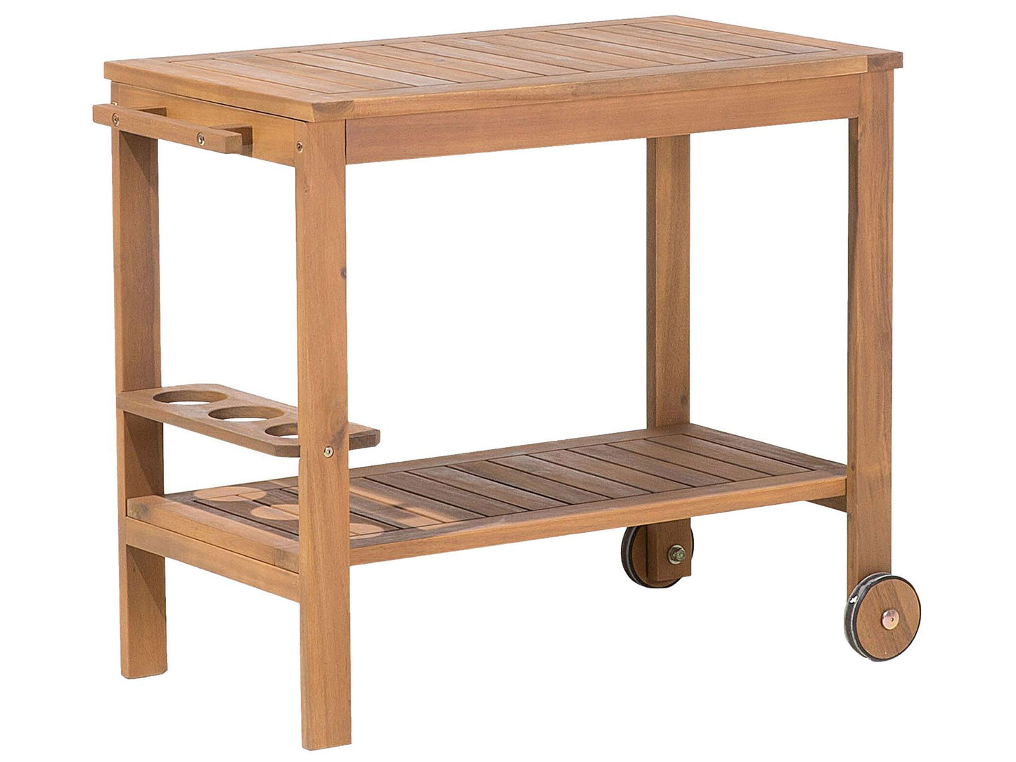 Garden Dining Set with Trolley 8 Seater SASSARI Acacia Wood Brown