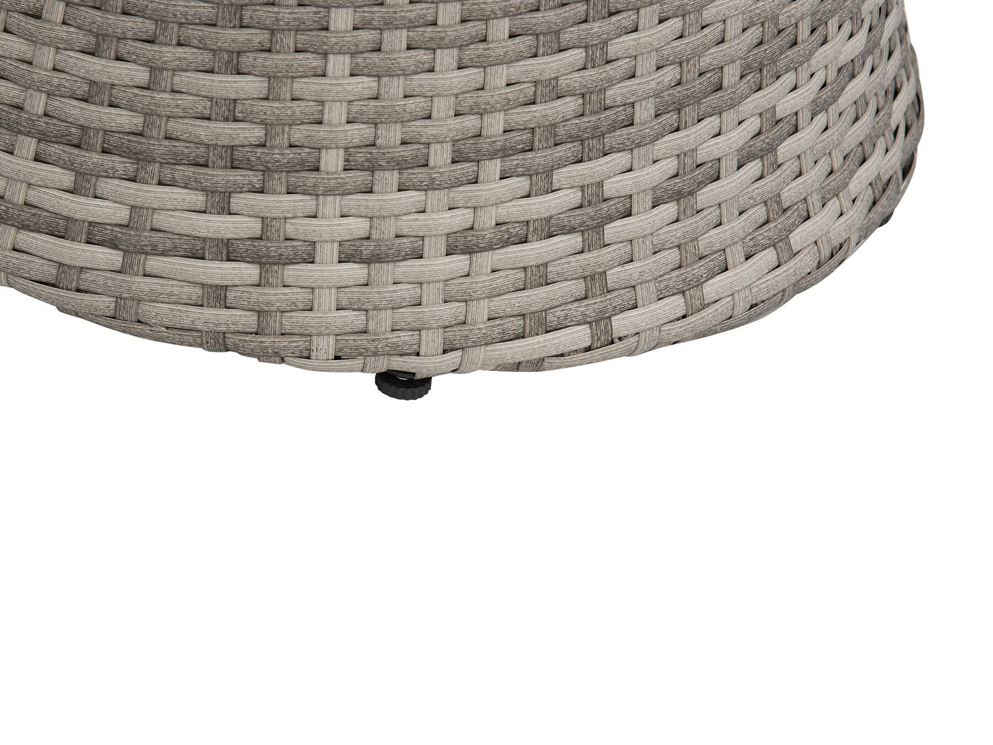 Bistro Set with Cushions CAPRI PE Rattan Grey