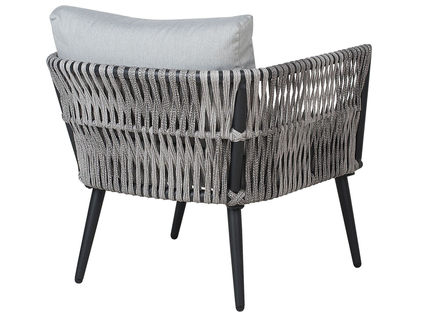 Garden Lounge Set with Table 4 Seater PREVEZA PE Rattan Grey