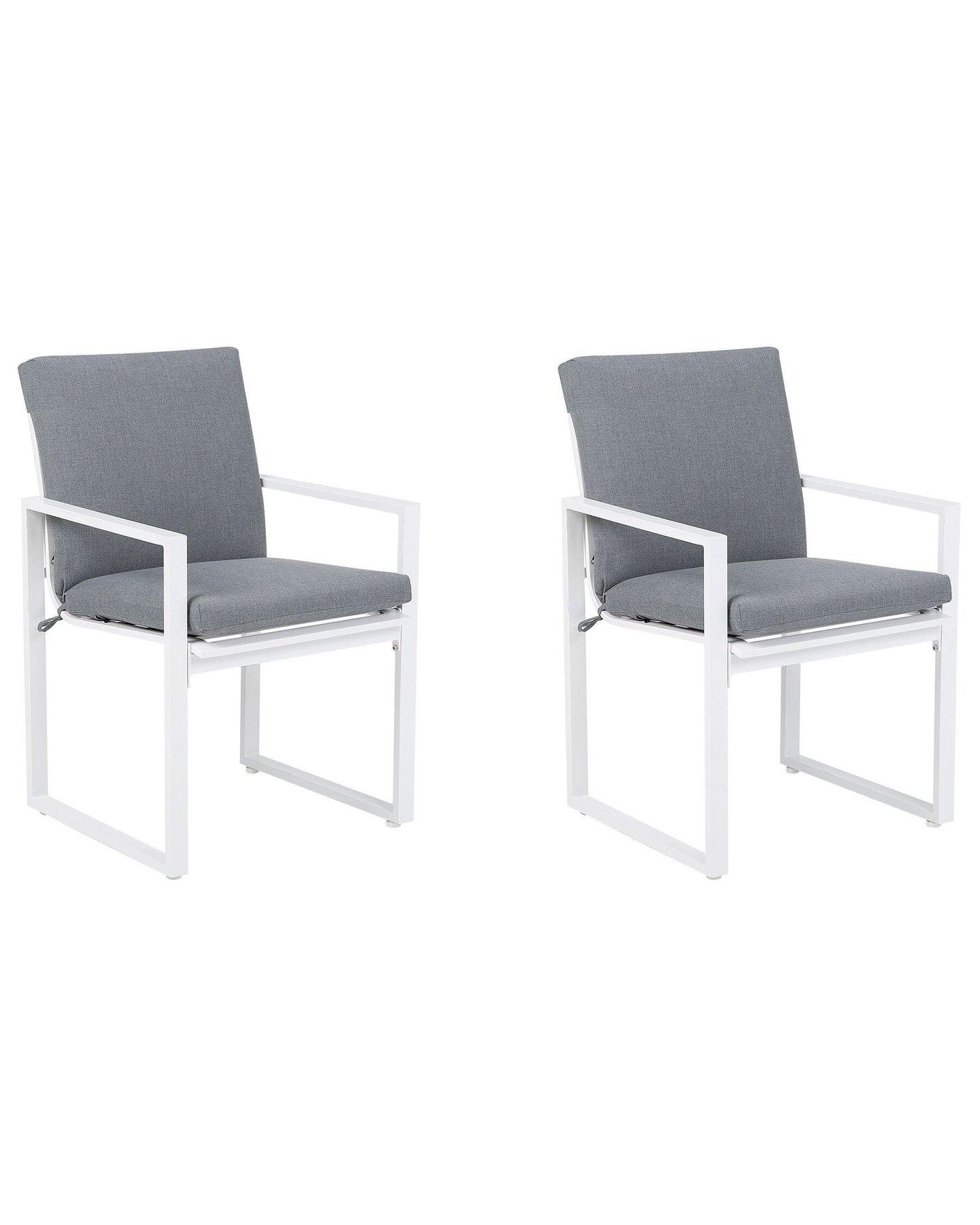 Garden Dining Set 6 Seater PANCOLE with Cushions Metal Grey