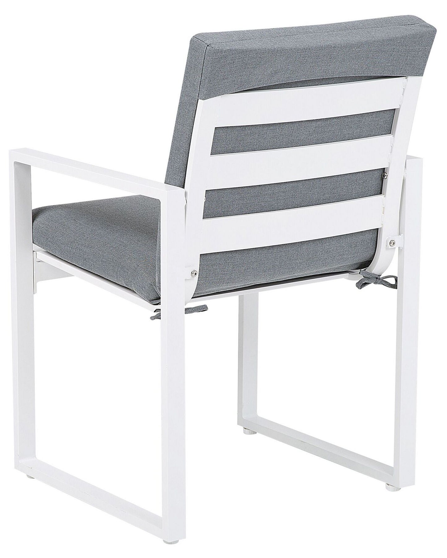 Set of 4 Garden Chairs with Cushions PANCOLE Fabric Grey