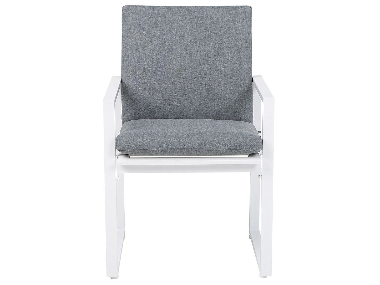 Garden Dining Set 6 Seater PANCOLE with Cushions Metal Grey