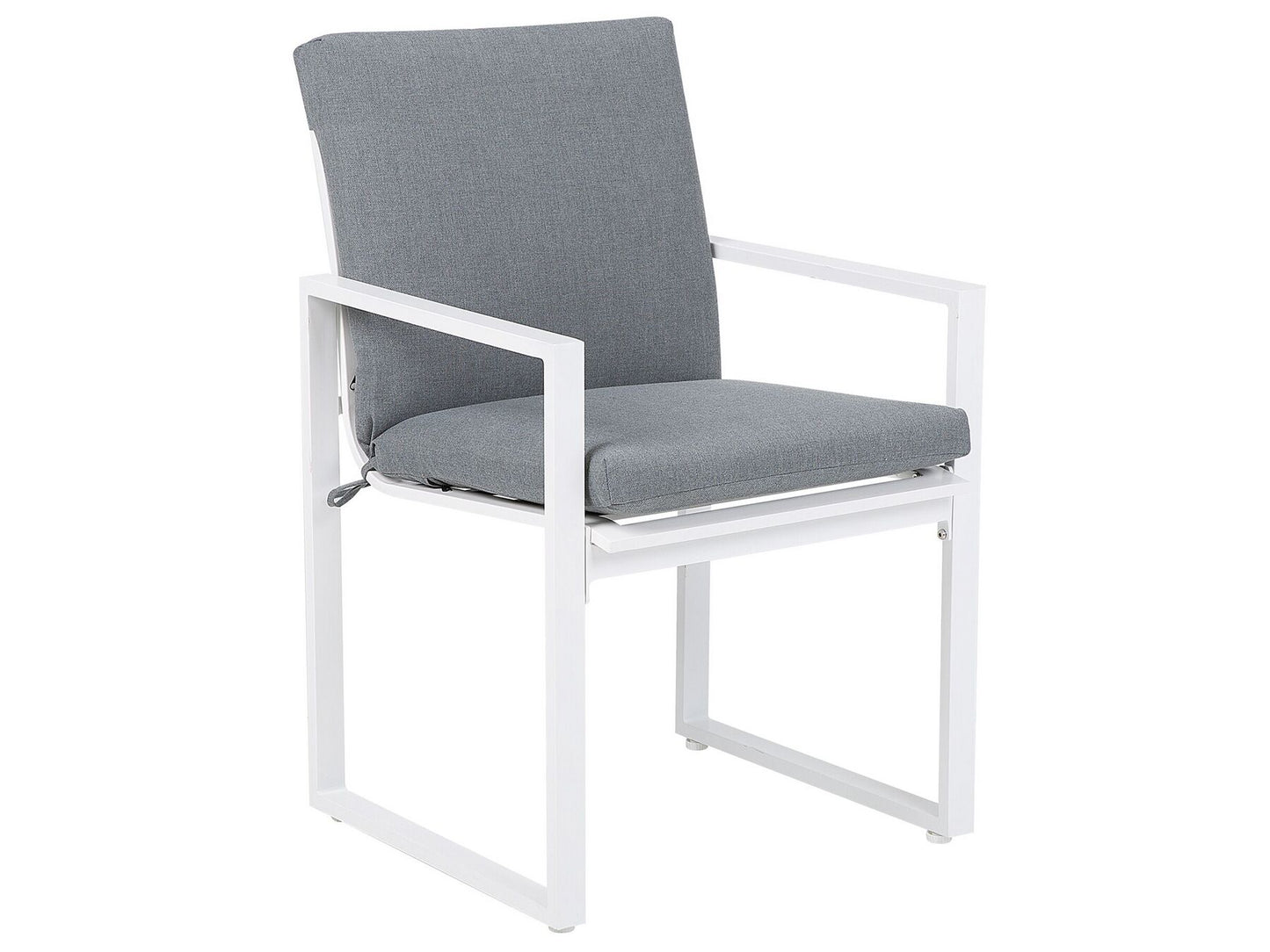 Garden Dining Set 8 Seater PANCOLE with Cushions Metal Grey