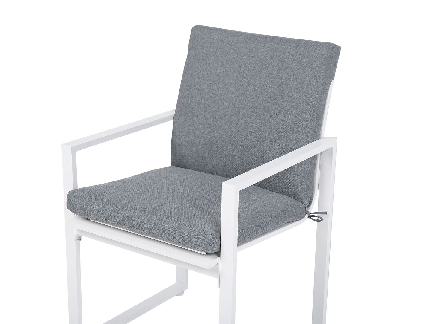 Garden Dining Set 8 Seater PANCOLE with Cushions Metal Grey