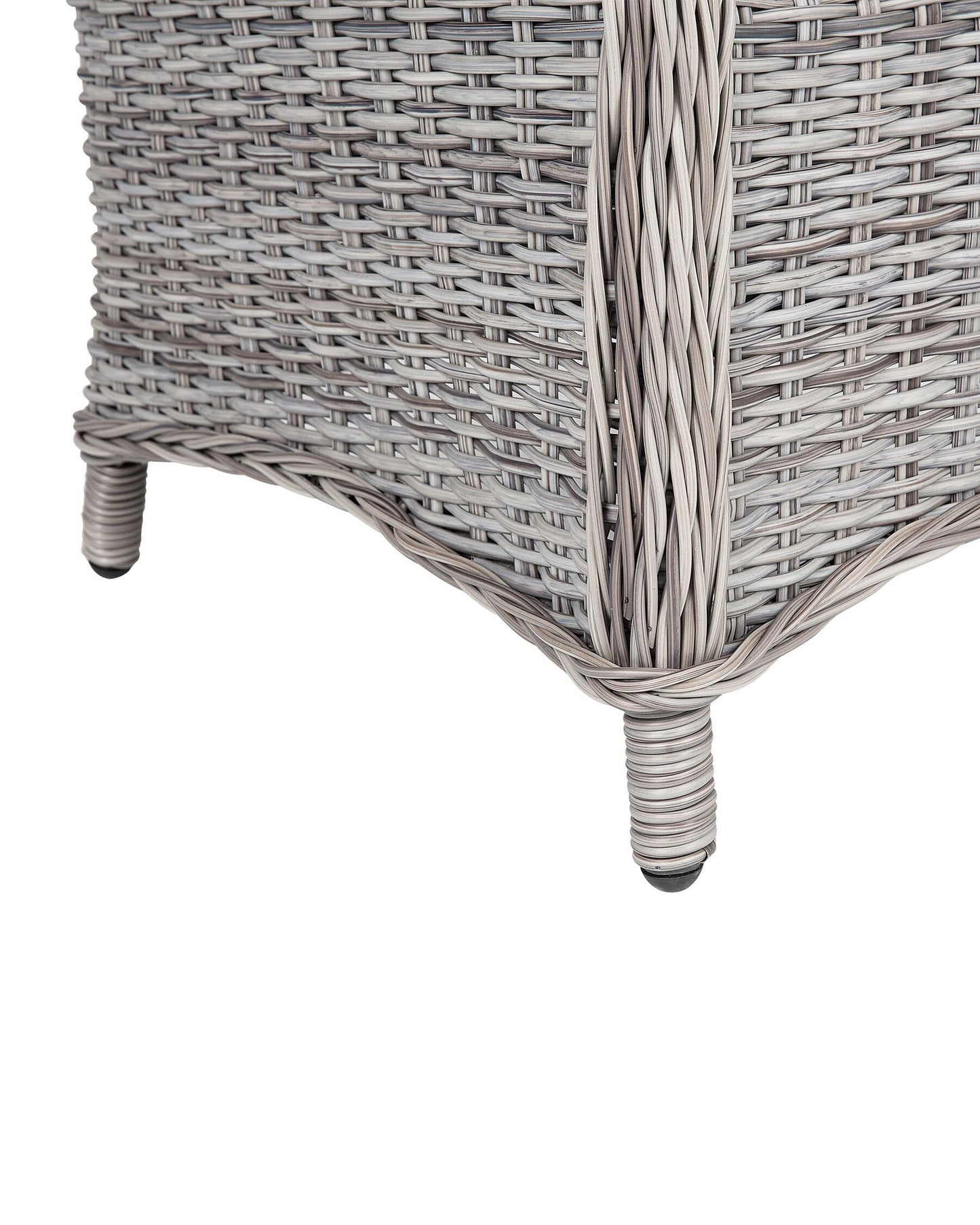 Set of 2 Garden Chairs with Cushions CASCAIS PE Rattan Grey