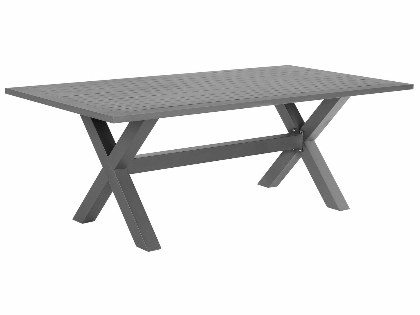 Garden Dining Set 6 Seater CASCAIS with Cushions PE Rattan Grey
