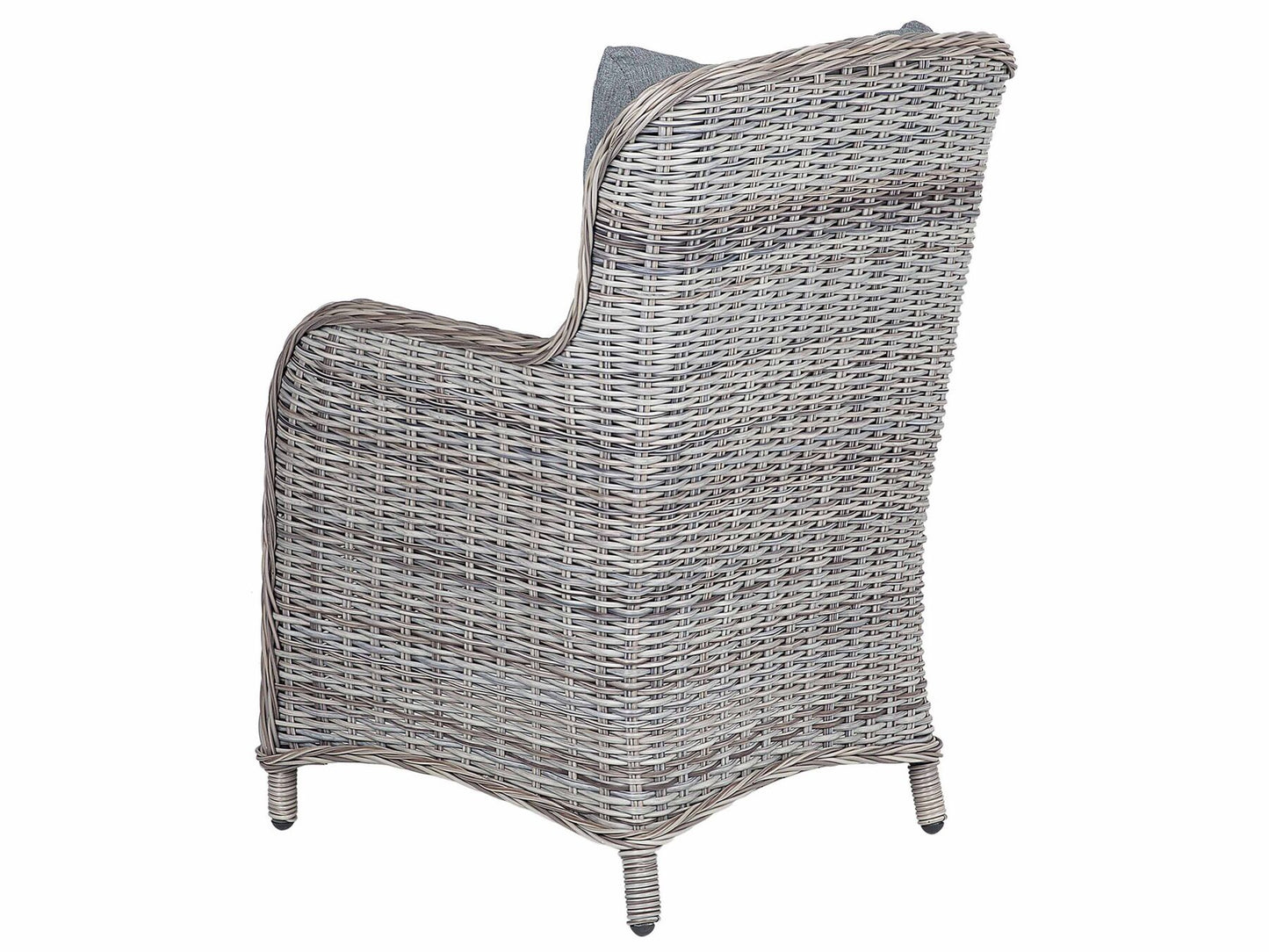 Garden Dining Set 6 Seater CASCAIS with Cushions PE Rattan Grey
