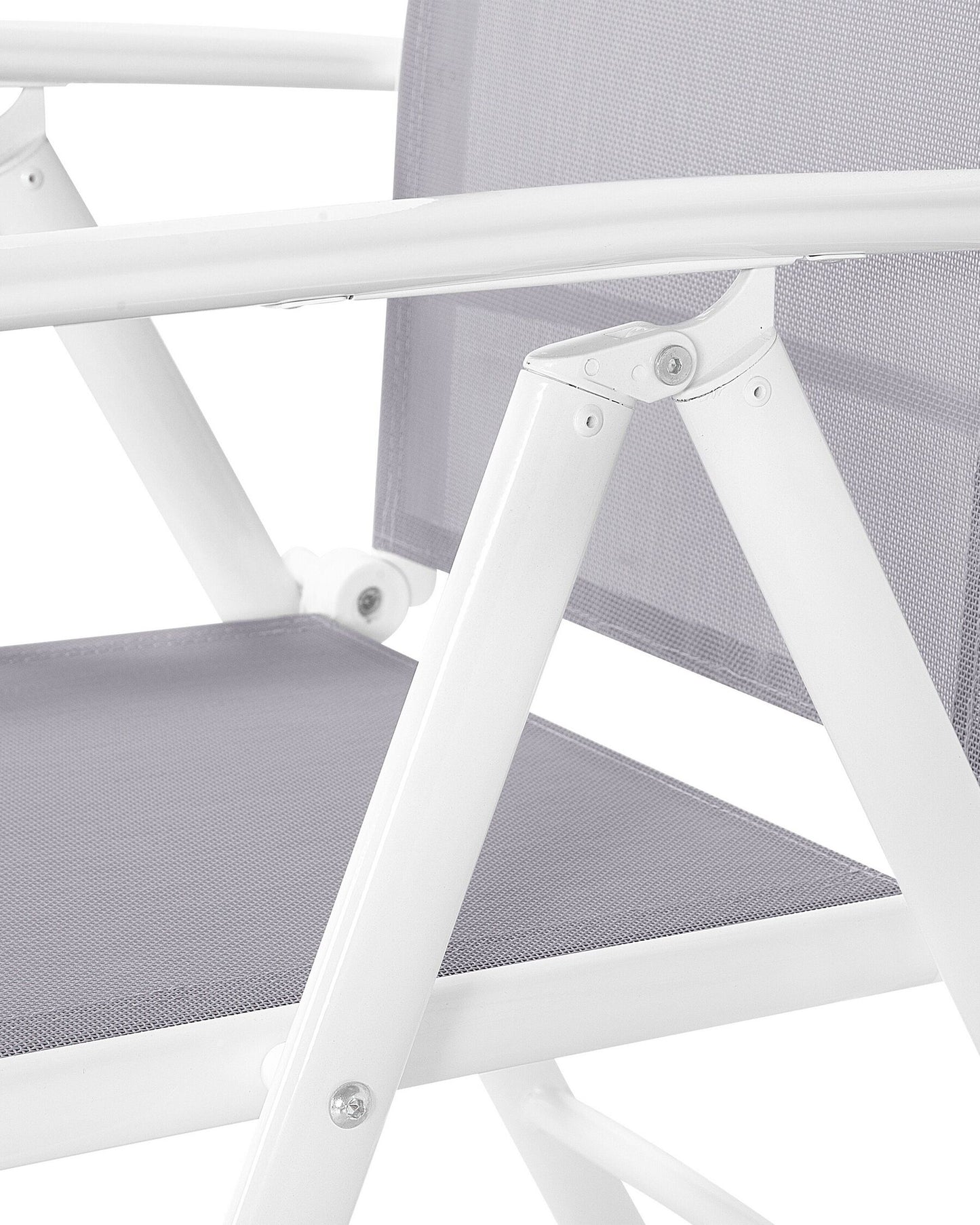 Set of 6 Garden Chairs CATANIA Metal Grey